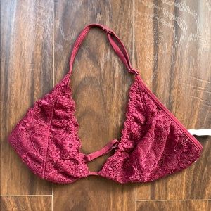 Maroon bralette urban outfitters
